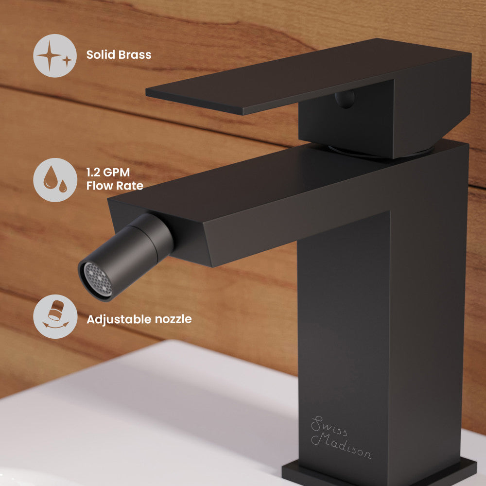 Concorde Bidet Faucet in Matte Black