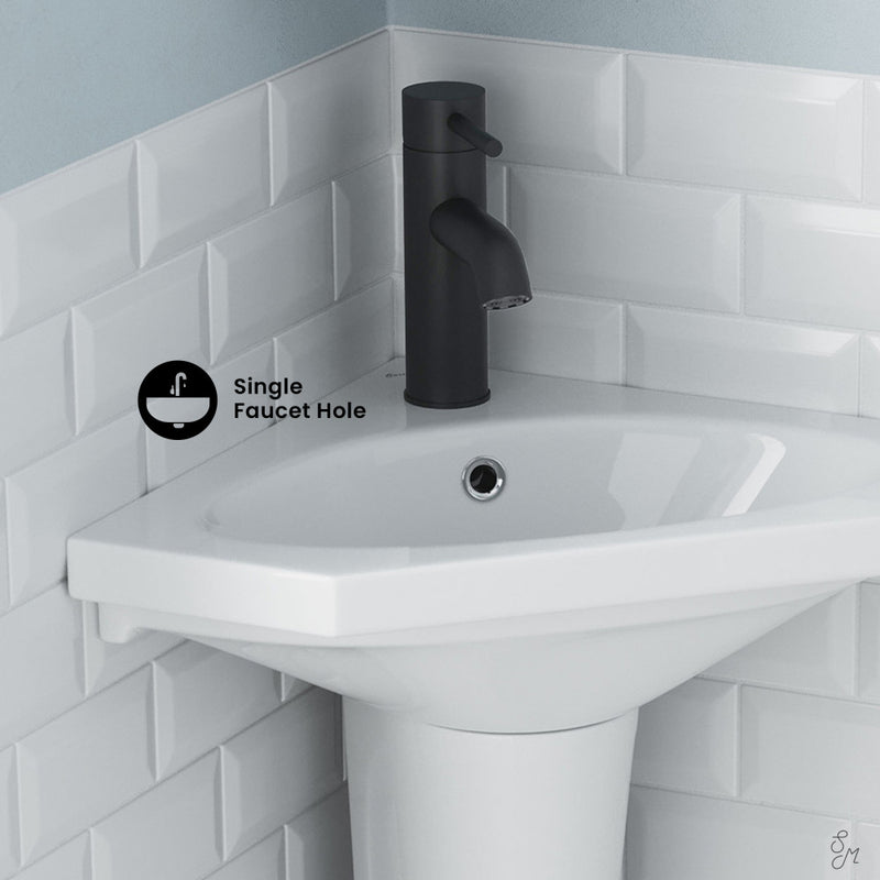 St.Tropez Corner Two-Piece Pedestal Sink