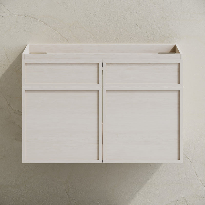 St. Tropez 30" Wall-Mounted Bathroom Vanity Cabinet without Top in White Oak