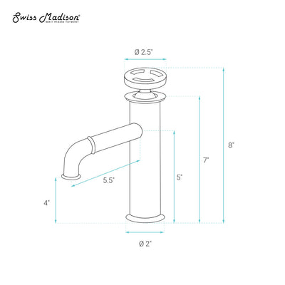 Avallon Single Hole, Single-Handle Wheel, Bathroom Faucet in Brushed Gold