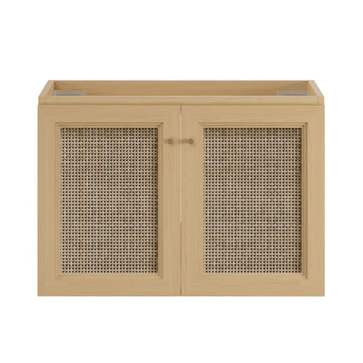 Classe 30" Wall-Mounted Bathroom Vanity in Natural Oak without Sink Top