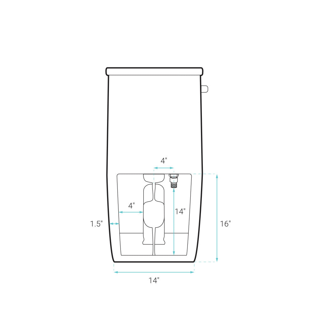 St. Tropez One-Piece Elongated Toilet Side Flush 1.28 gpf