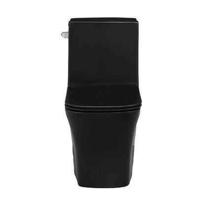 Concorde One-Piece 12" Rough-in 1.28 GPF Left-Hand Flush Square Toilet in Matte Black