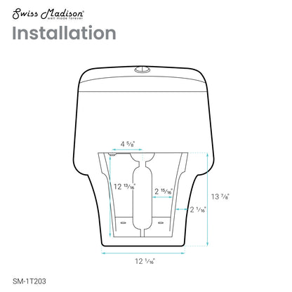 Elongated one-piece toilet with dual-flush, compact design, white porcelain.