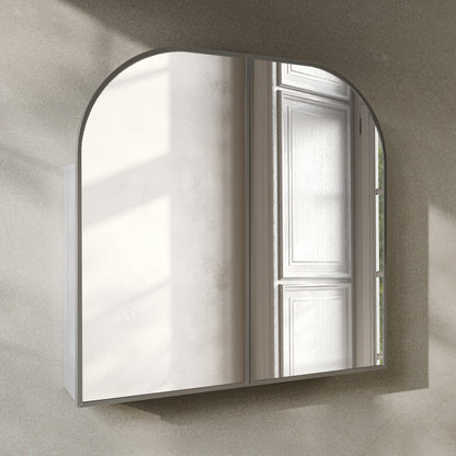 Porte 32 x 31 Arched Recessed/Wall Mount Medicine Cabinet with Mirror in Chrome