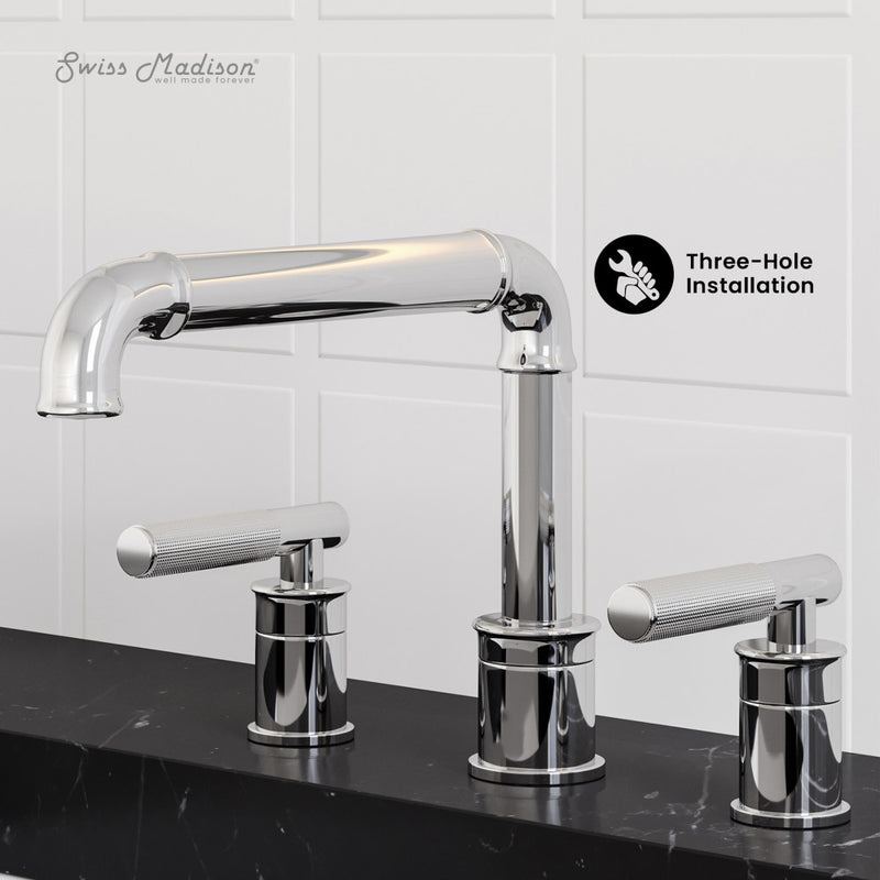 Avallon 8 in. Widespread, Sleek Handle, Bathroom Faucet in Chrome