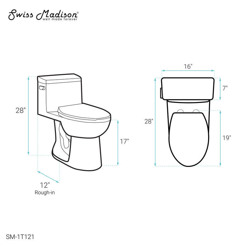 Avallon One-Piece Toilet Side Flush 1.28 gpf