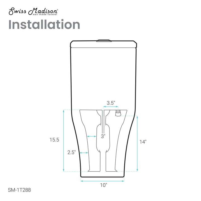 Eclair One-Piece Square Toilet Dual-Flush 0.8/1.28 gpf