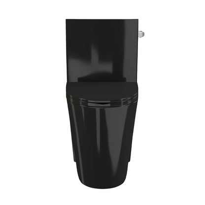 St. Tropez One-Piece 12" Rough-in 1.28 GPF Right-Hand Flush Elongated Toilet in Glossy Black
