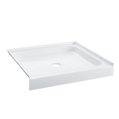 Voltaire 36" x 36" Acrylic White, Single-Threshold, Center Drain, Shower Base