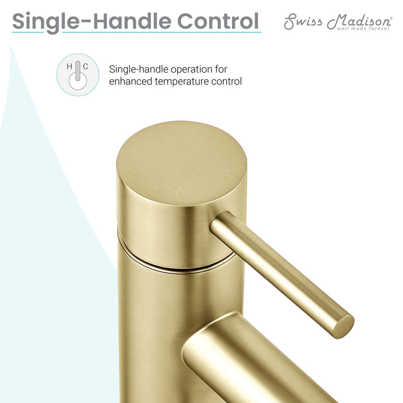 Ivy Single Hole, Single-Handle, Bathroom Faucet in Brushed Gold