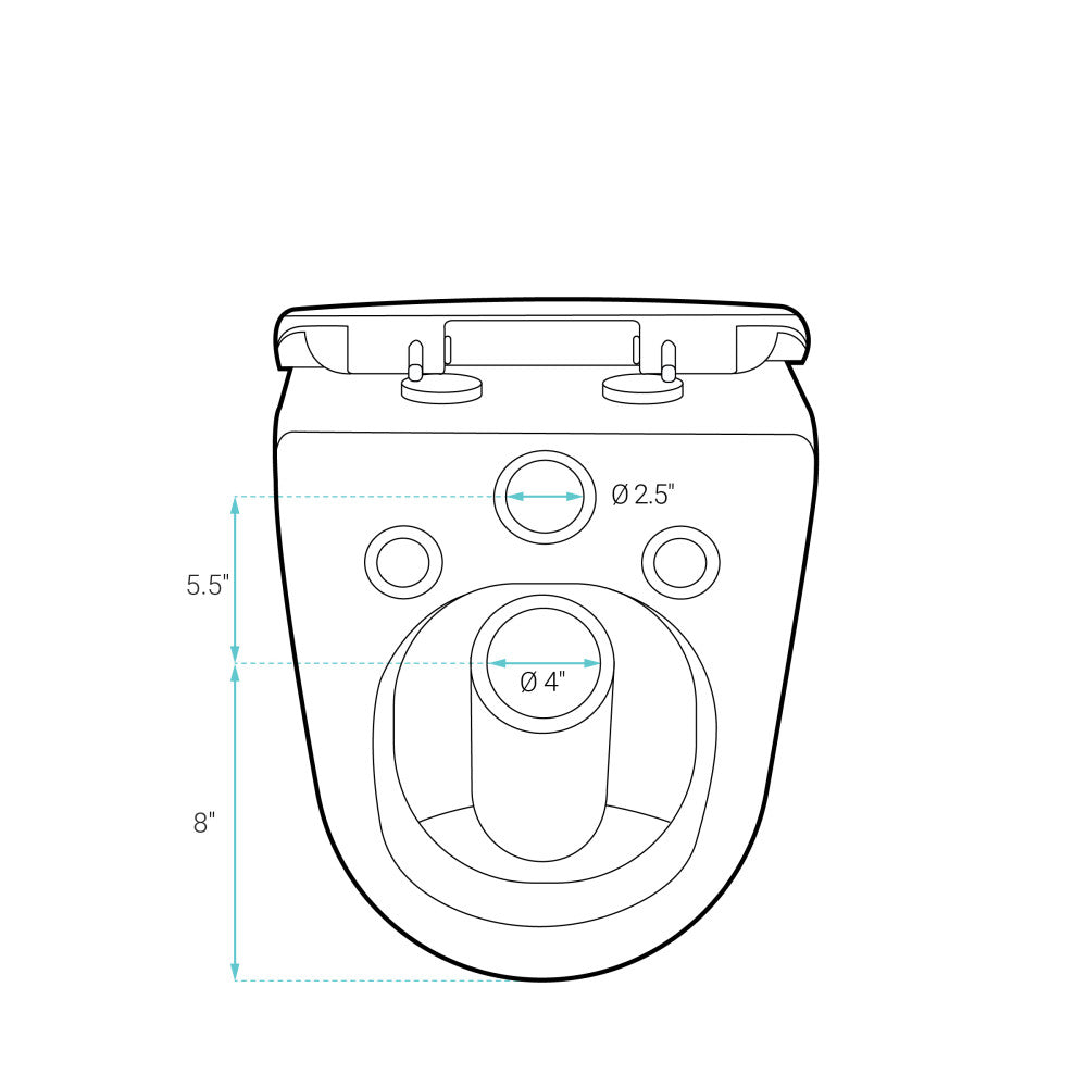 St. Tropez Wall-Hung Toilet Bowl Only in Matte Gray