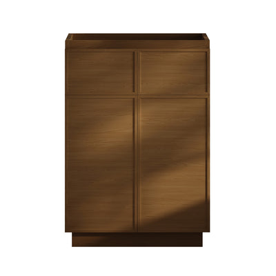 St. Tropez 24" Freestanding Bathroom Vanity Cabinet without Top in Brown Oak