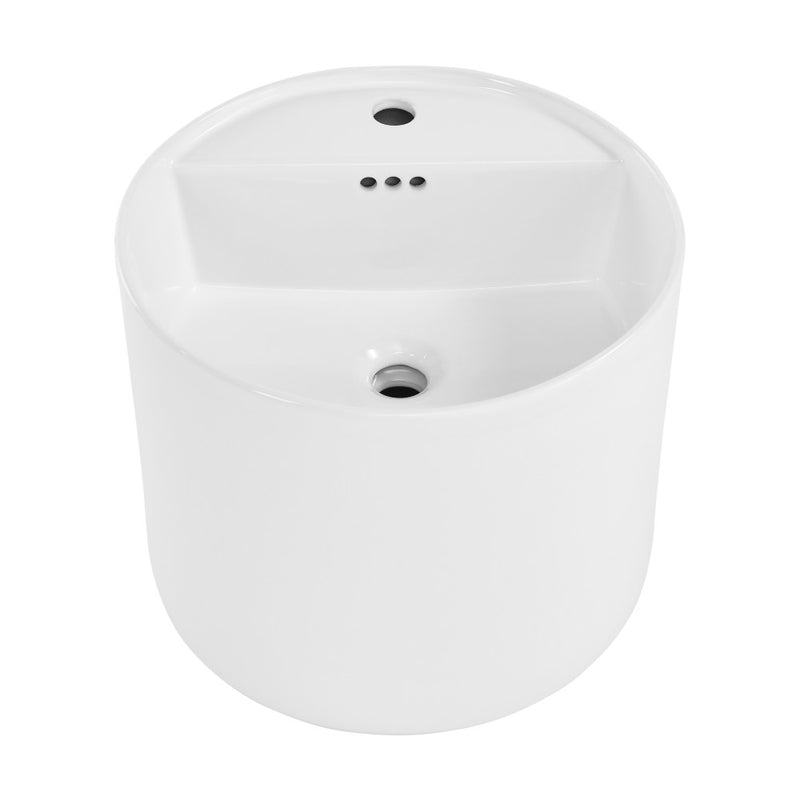 Monaco 18" Round Wall-Mount Bathroom Sink