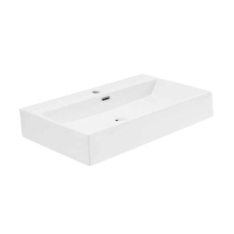 Claire 30" Rectangle Wall-Mount Bathroom Sink