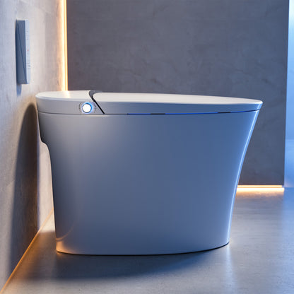 Viro Smart Tankless Elongated Toilet and Bidet, Touchless Vortex Dual-Flush 1.1/1.6 gpf