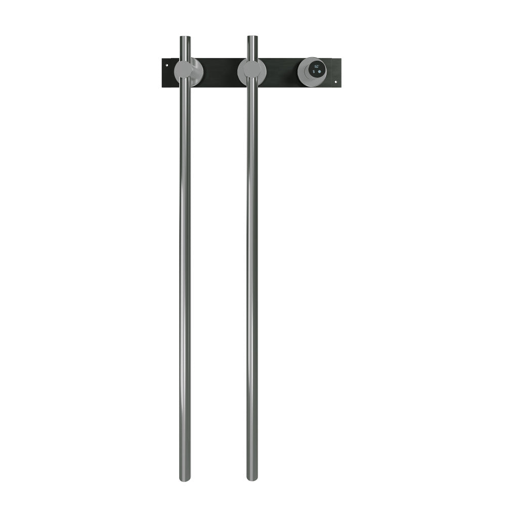 Monaco 2-Bar Electric Towel Warmer with Timer in Polished Chrome