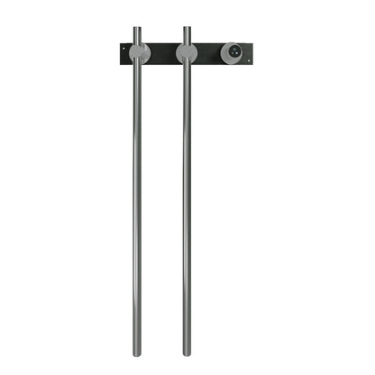 Monaco 2-Bar Electric Towel Warmer with Timer in Polished Chrome