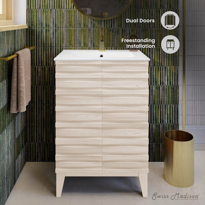 Cascade 24'' Bathroom Vanity in White