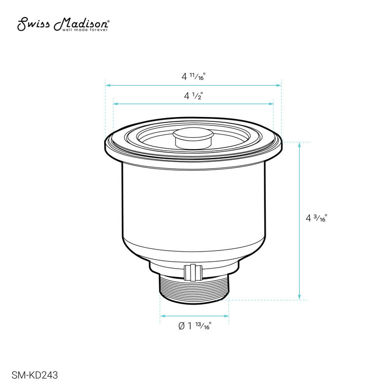 4.5 Stainless Steel Basket Drain