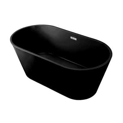 Claire 60" Freestanding Bathtub in Matte Black