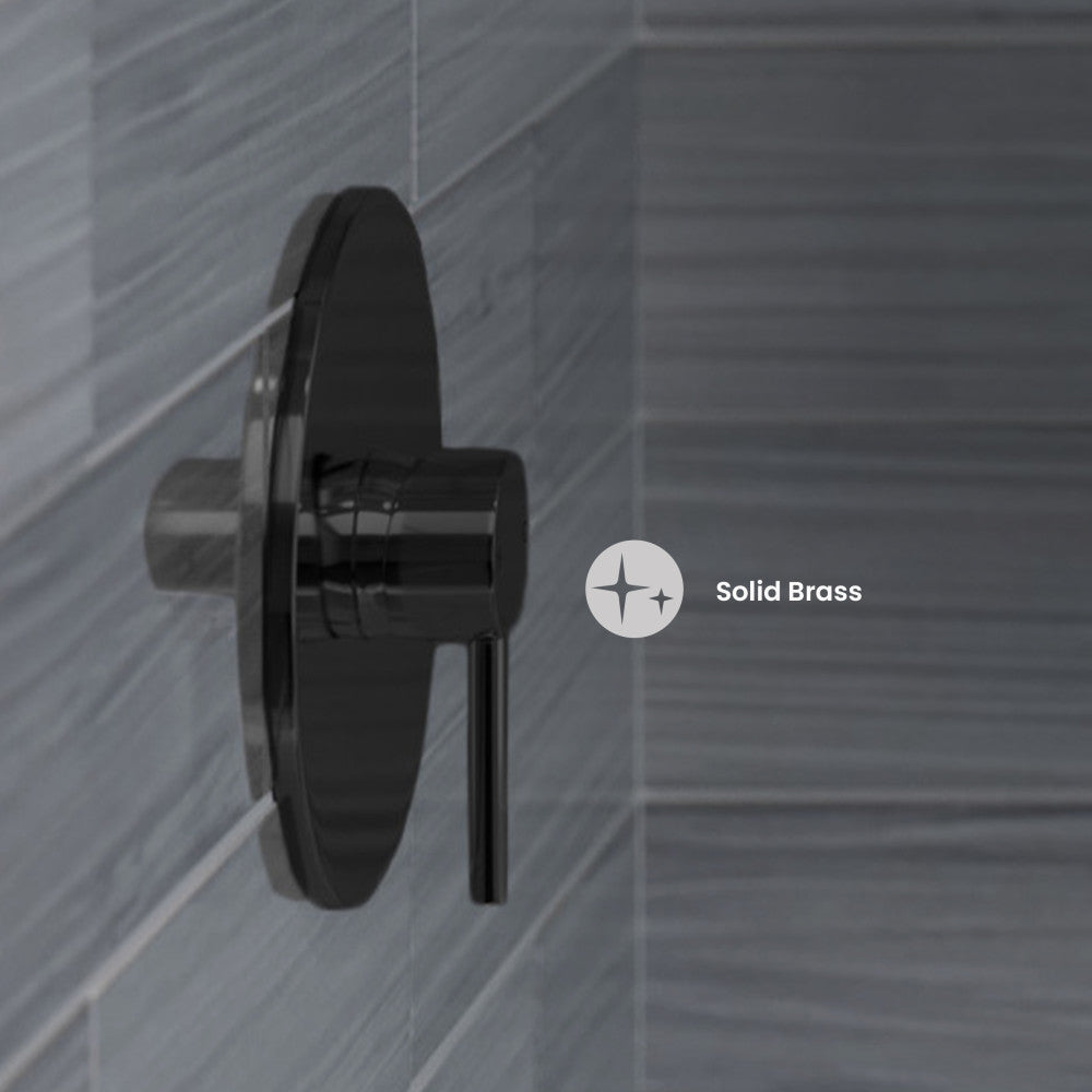 Ivy Single-Handle 1 Spray 8" Wall Mounted Fixed Shower Head in Matte Black (Valve Included)