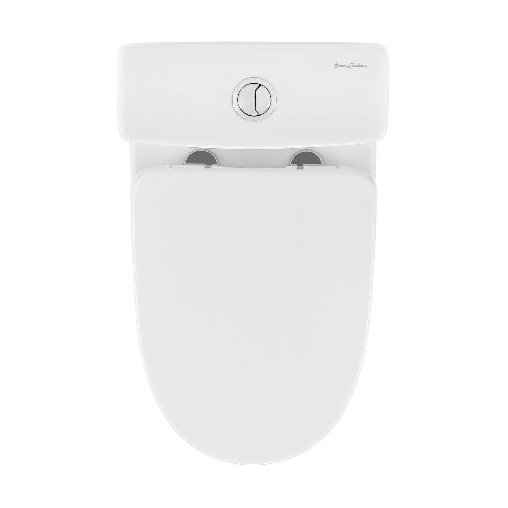 Sublime II One-Piece 12" Rough-in 1.1/1.6 GPF Dual Top Flush Round Compact Toilet in Glossy White (6 - Pack)
