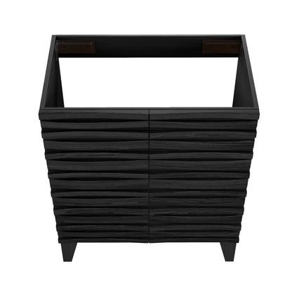 Cascade 30" Freestanding Bathroom Vanity Cabinet without Top in Black Oak