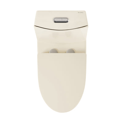 St. Tropez One Piece Elongated Toilet Dual Vortex Flush 1.1/1.6 gpf in Bisque