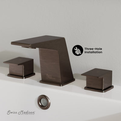 Carre 8 in. Widespread, 2-Handle, Bathroom Faucet in Oil Rubbed Bronze