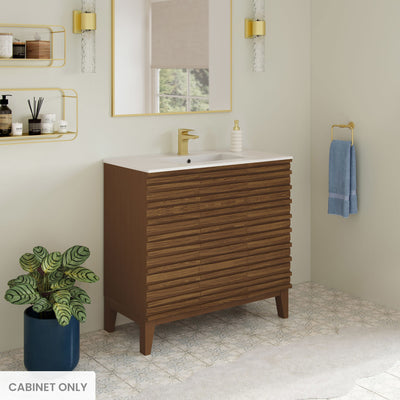 Cascade 36'' Bathroom Vanity in Brown Oak - Cabinet