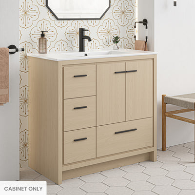 Virage 36 Freestanding, Bathroom Vanity in Oak - Cabinet