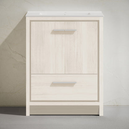 Virage 30" Freestanding Bathroom Vanity in White Oak
