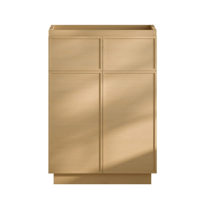 St. Tropez 24" Freestanding Bathroom Vanity Cabinet without Top in Natural Oak
