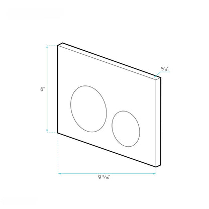 Ivy Wall-Hung Toilet Bundle 0.8/1.6 GPF Dual Flush in Glossy White with Flush Plate