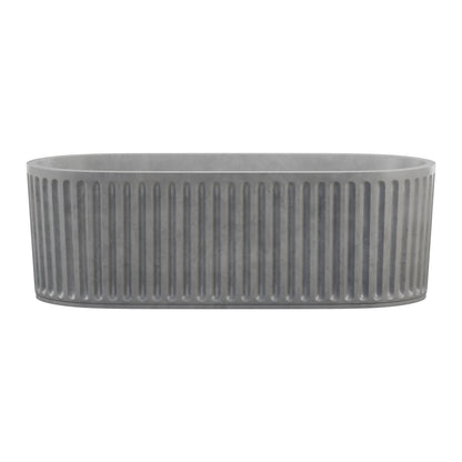 Delice 67" Freestanding Concrete Bathtub in Gray, Drain Included