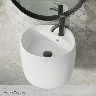 Ivy Wall-Mount Sink in Matte White