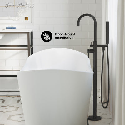 Ivy Freestanding Bathtub Faucet in Matte Black