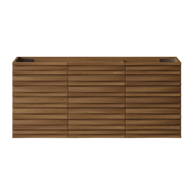 Cascade 48" Wall-Mounted Bathroom Vanity Cabinet without Top in Brown Oak