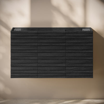 Cascade 36" Wall-Mounted Bathroom Vanity Cabinet without Top in Black Oak