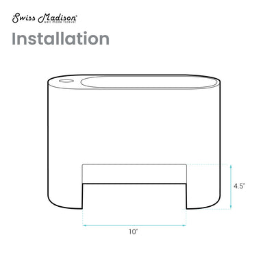 Terre 18" Right Side Faucet Wall-Mount Bathroom Sink in White