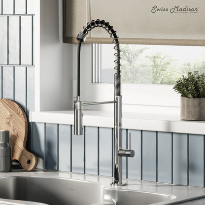 Chalet Single Handle, Pull-Down Kitchen Faucet in Chrome