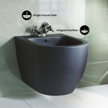 St. Tropez Wall Hung Bidet in Matte Black