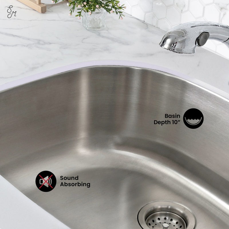 Toulouse 23 5/8 x 21 Stainless Steel, Single Basin, Undermount Kitchen Sink