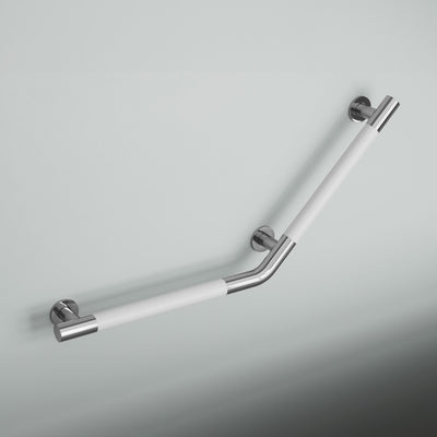 Auvergne 18" x 18" Angled Grab Bar in Matte White