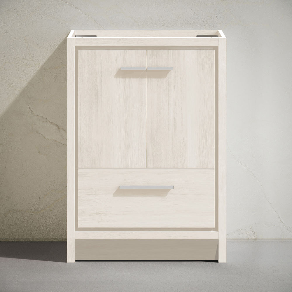 Virage 30" Freestanding Bathroom Vanity in White Oak without Sink Top
