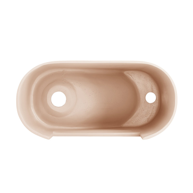 Terre 18" Right Side Faucet Wall-Mount Bathroom Sink in Pastel Peach