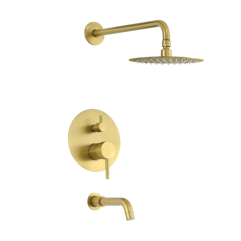 Ivy Single-Handle 1-Spray Tub and Shower Faucet in Brushed Gold (Valve Included)