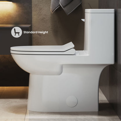 Daxton One-Piece Elongated Left Side Flush Toilet 1.28 gpf