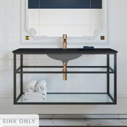 48" Vanity Sink Top in Matte Black